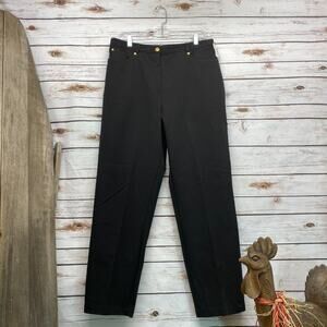 Jacobson's Black 5 Pocket Stretch Jean Pants 14 #101 Zipper Fly NWT
